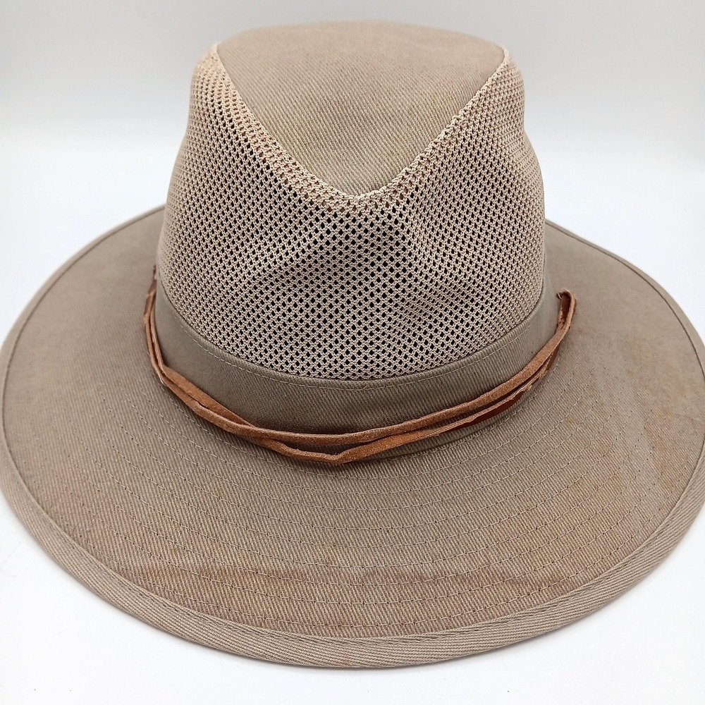 Dorfman Pacific Hat Cowboy Mesh Strap Back Mens Medium Breathable Outdoor Wester